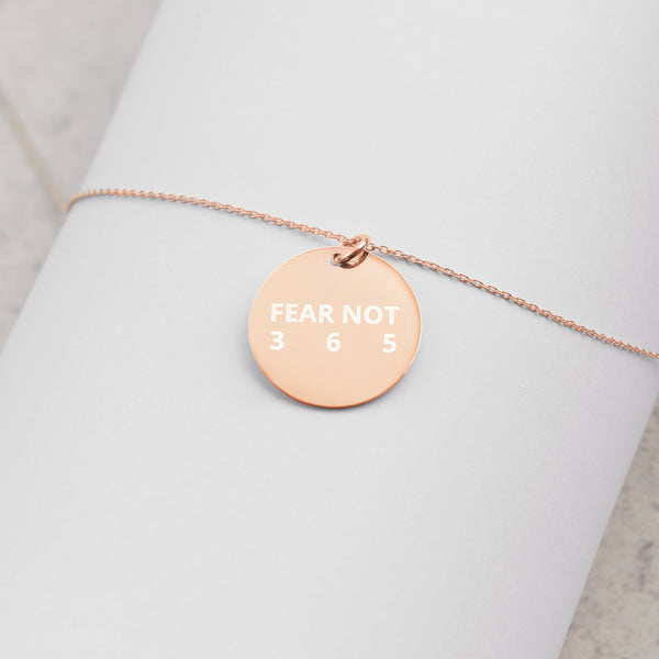 FEAR NOT 365 Engraved Sterling Silver Necklace